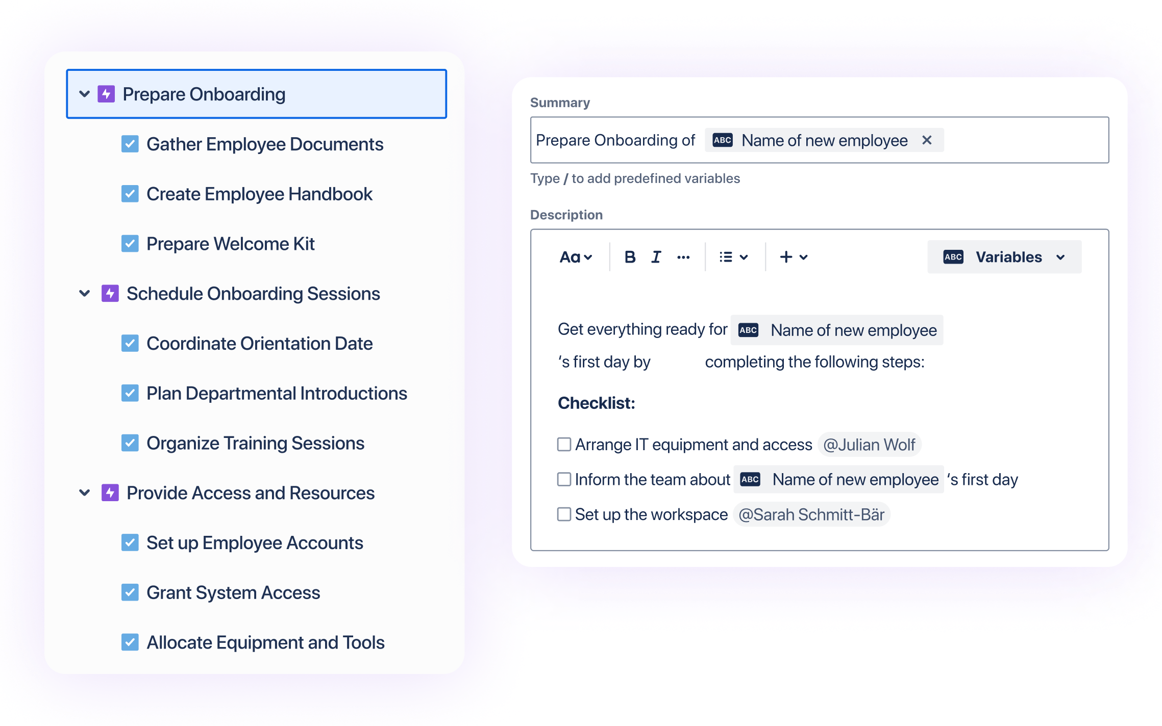 Issue Template Editor