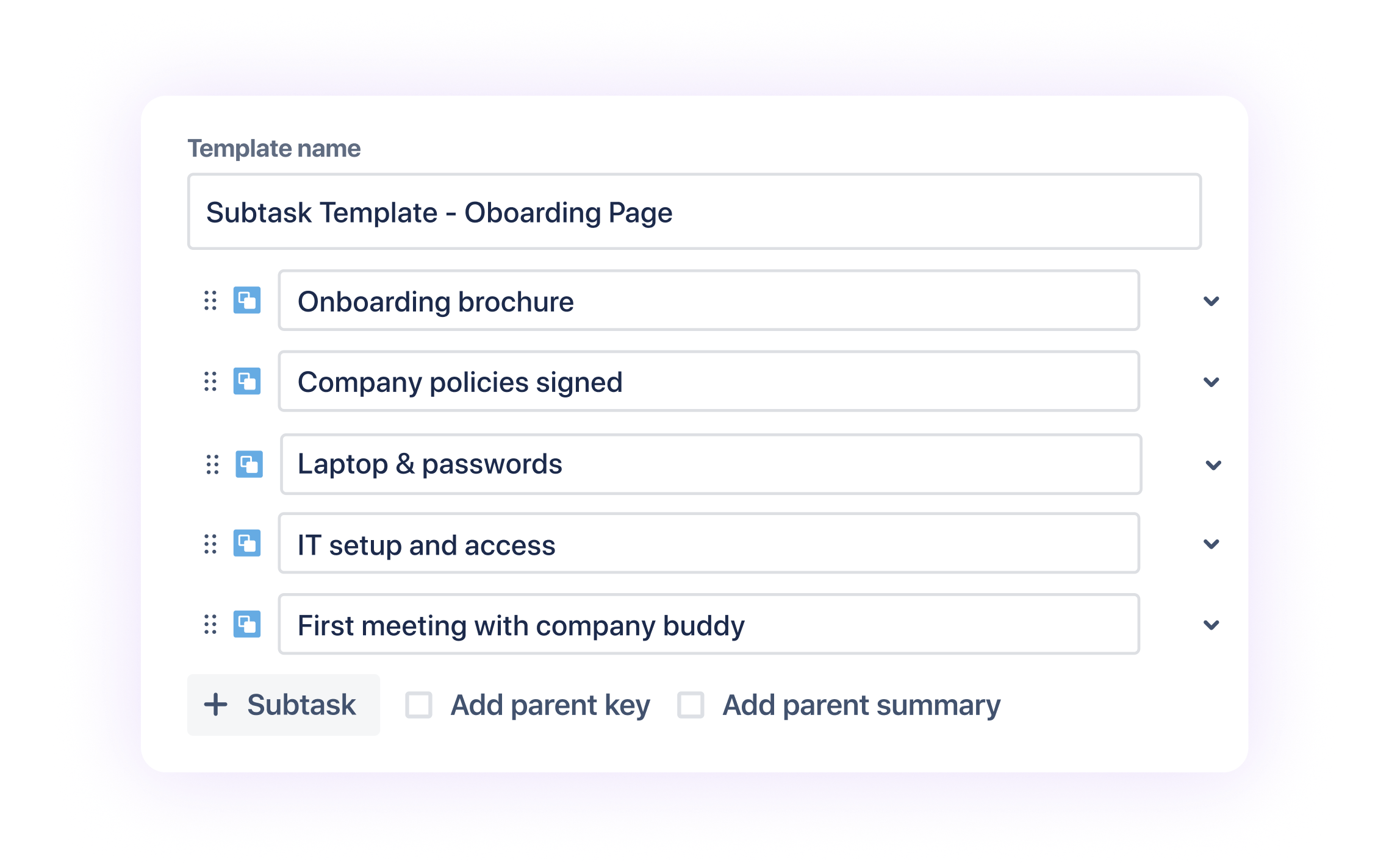 Subtask Templates